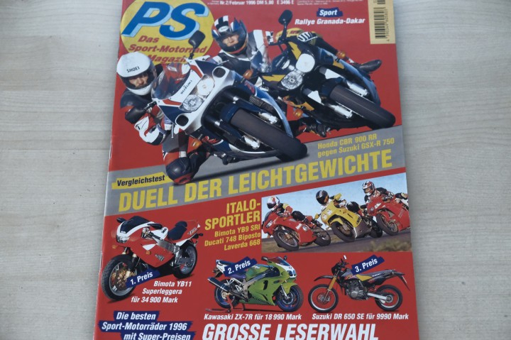 Deckblatt PS Sport Motorrad (02/1996)